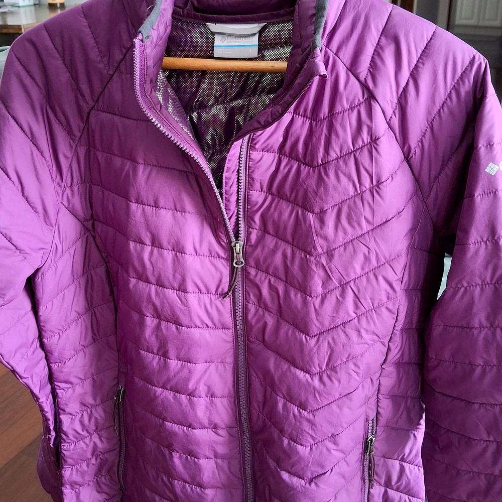 Columbia Omni-Heat Women's Large Violet Wine Color Puffer Jacket